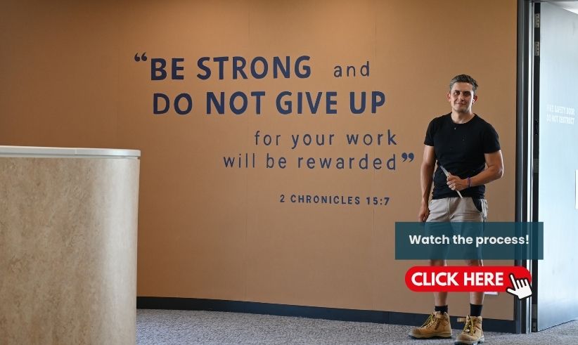 st columba college Hand-painted motivational quote Be Strong and Do Not Give Up