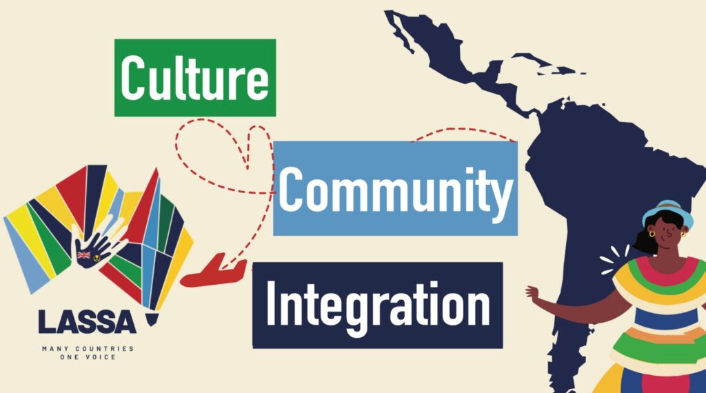 Digital design concept for the LASSA mural connecting Latin America and Australia